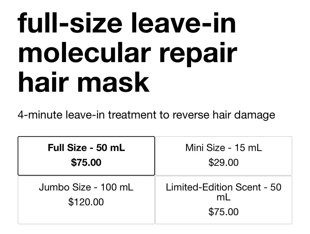 K-18 Molecular Repair Hair Mask